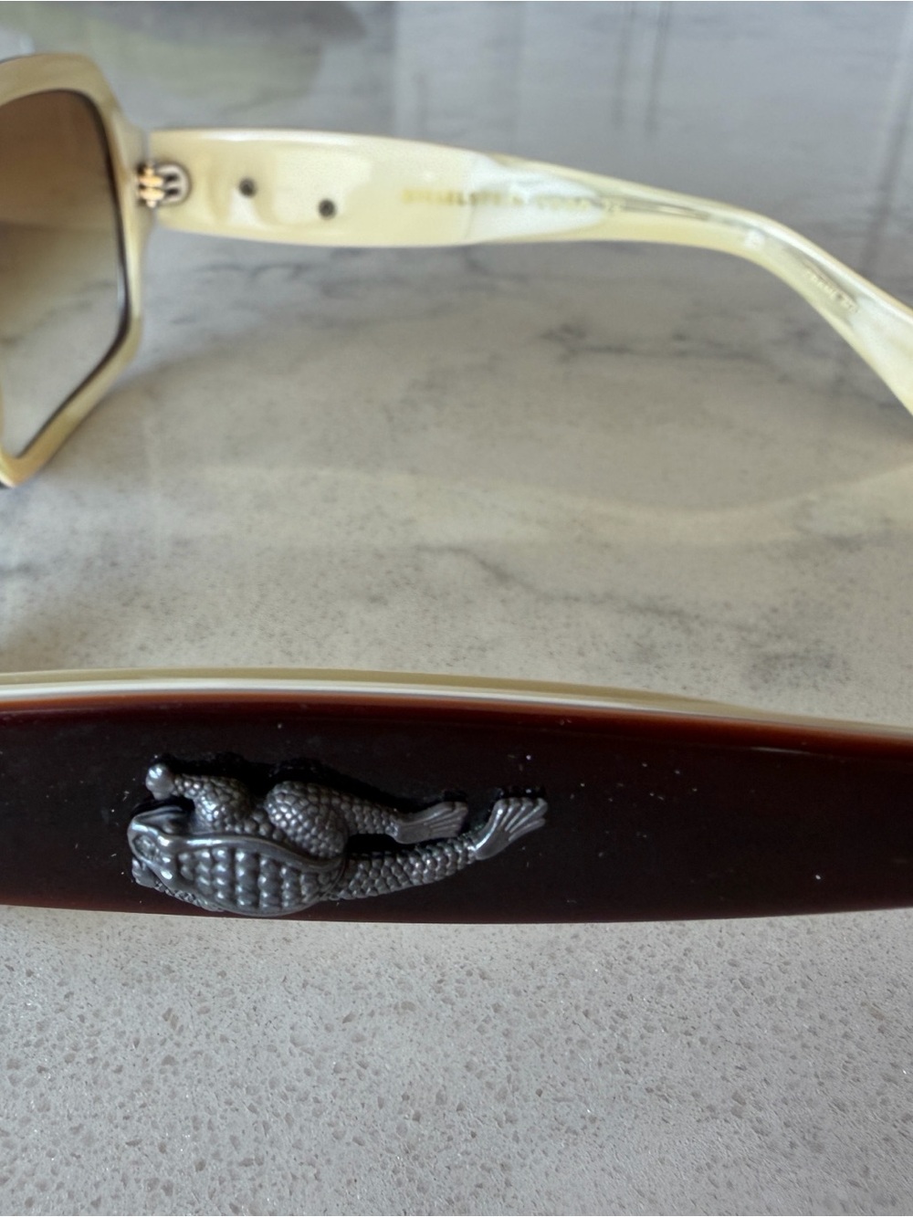 KIESELSTEIN-CORE Women’s Black Sunglasses with Gradient Brown Lenses made in Jap - Picture 2 of 7